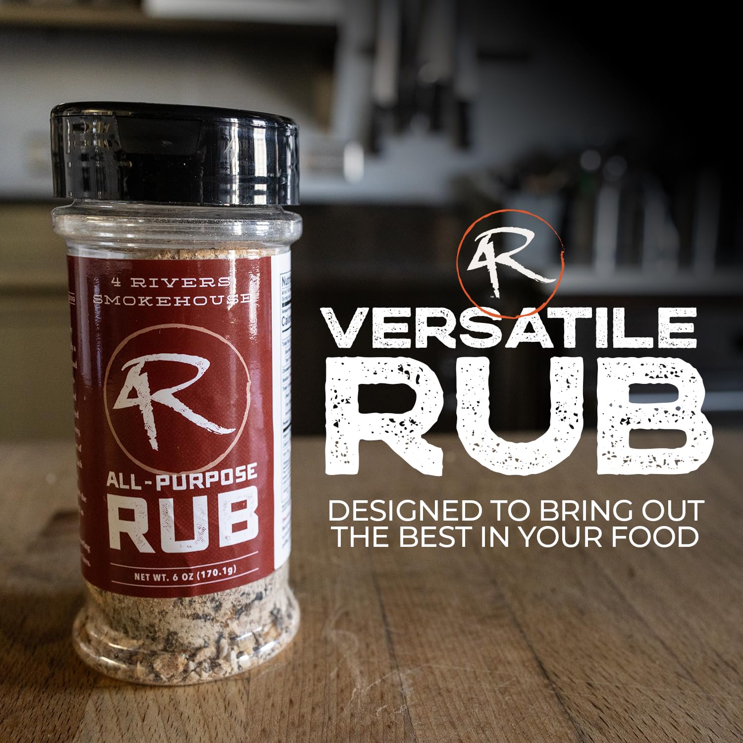4 Rivers - Smokehouse Brisket Rub - Dry Rub Seasoning for Roasting, Slow-Cooking or Grilling - Premium Blend - Multi-Regional Recipe - Premium Ingredients - 6 oz | Seasoning for Roasting, Slow-Cooking or Grilling, Premium House-Made Blend, Multi-Regional…