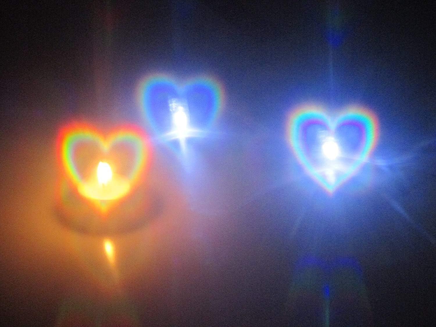 30 Packs Rainbow Hearts Diffraction Glasses Heart Shapes 3D Glasses Special Effect Light for Outdoor Music Party/Bar/Fireworks