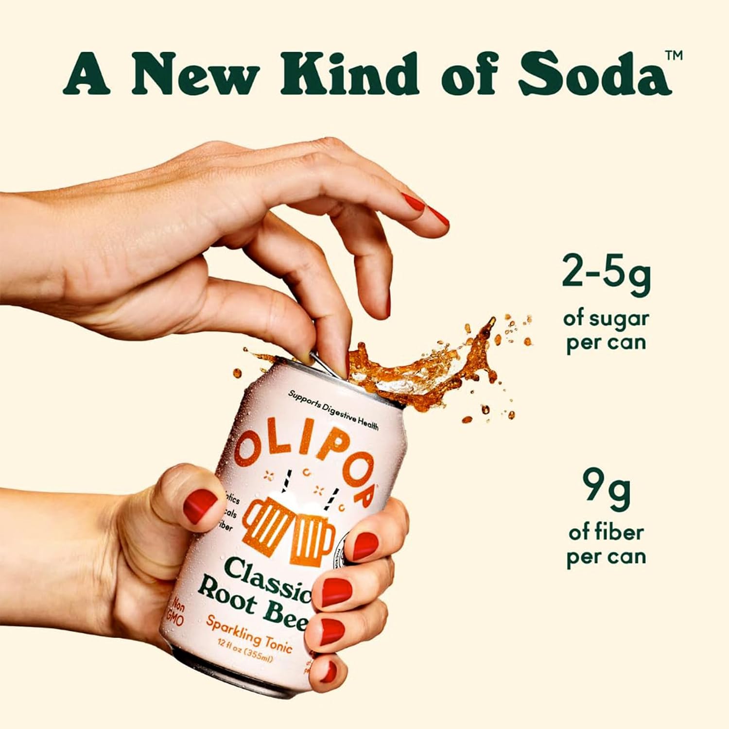 OLIPOP - The Sampler, 6-Flavor Soda Variety Pack, Healthy Soda, Prebiotic Soft Drinks, Supports Digestive Health & Gut Health, High Fiber, Low Calorie