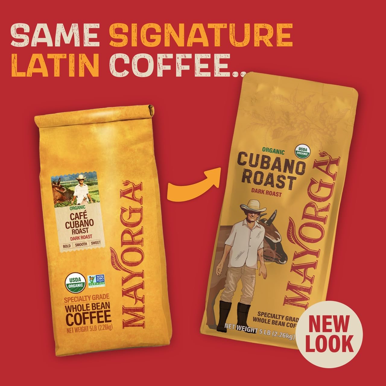 Mayorga Organic Coffee 12oz Cafe Cubano Roast - Dark Roast Whole Bean Coffee Specialty Grade, 100% Arabica, Slow Roasted, Bold and Smooth Flavor with Low Acidity - USDA Organic, Non-GMO, Kosher,