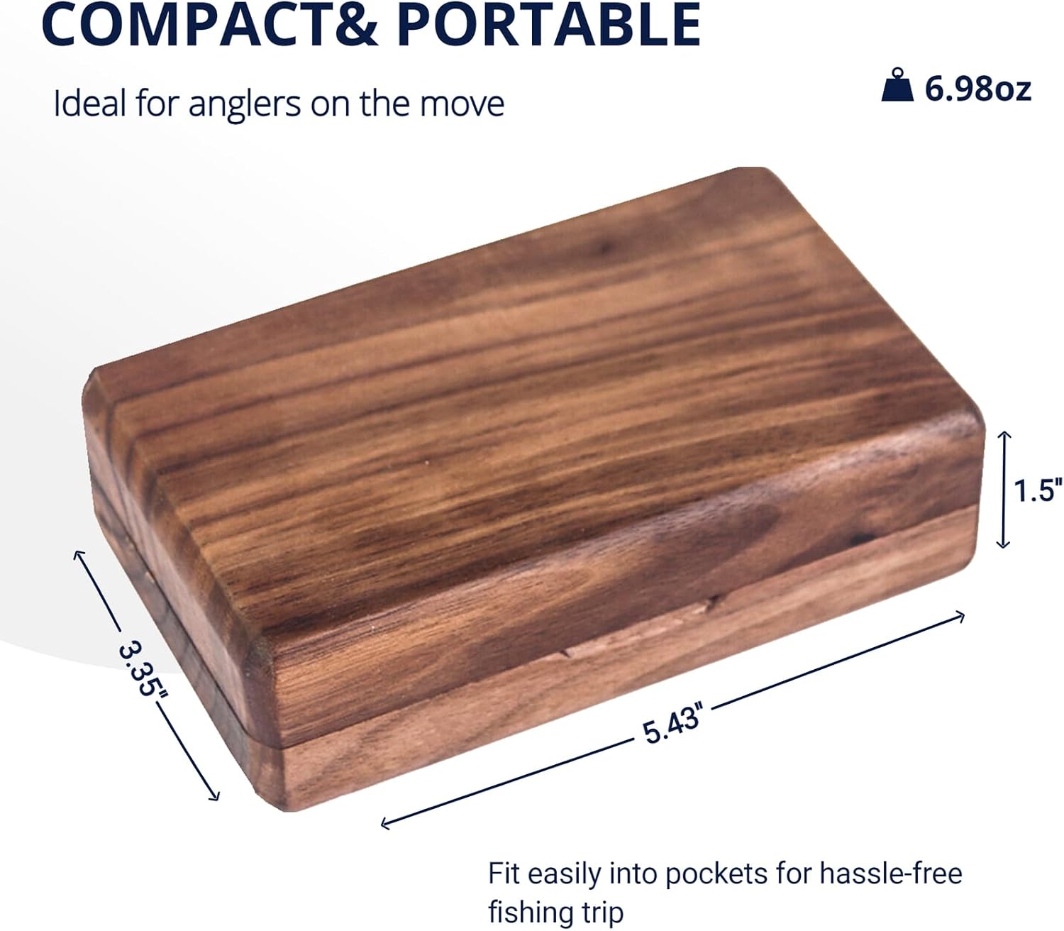 M MAXIMUMCATCH Maxcatch Black Walnut Wooden Fly Box Hand Made Premium Fishing Tackle Box