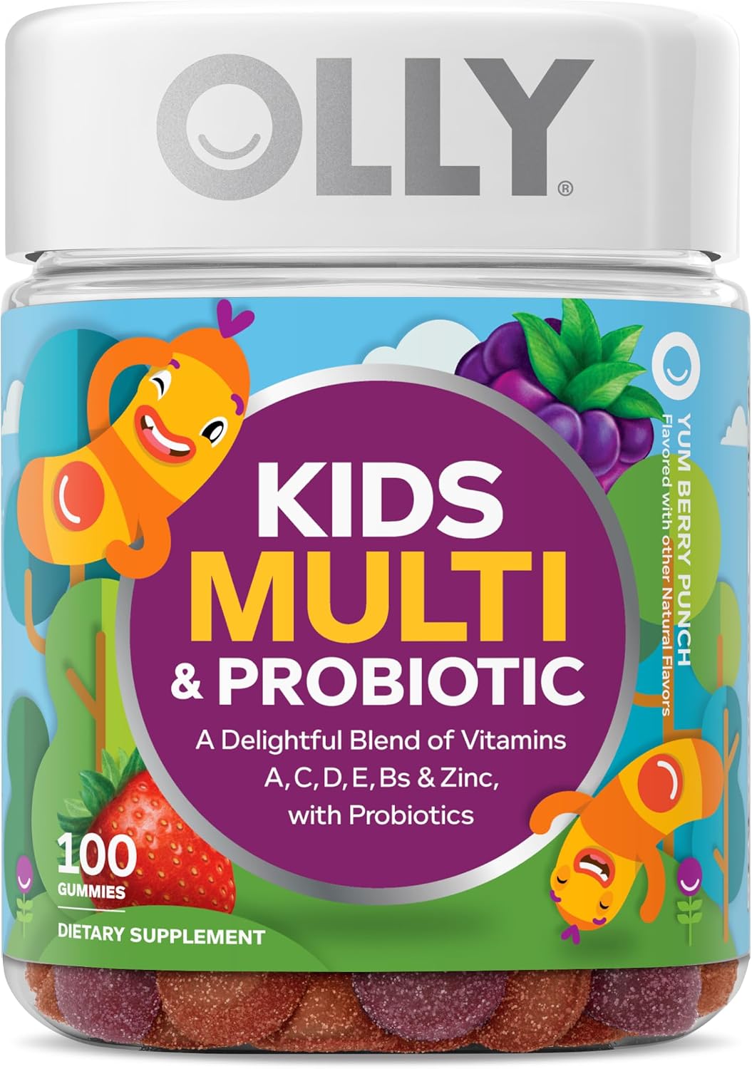 OLLY Kids Multivitamin & Probiotic Gummy, Digestive Support - 70 Count