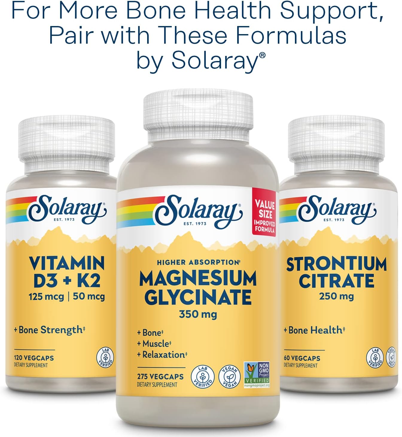 SOLARAY Calcium Magnesium Citrate 1:1 with Vitamin D2, 180 VegCaps | Bone, Muscle, Teeth & Nerve Support, Calcium & Magnesium Citrate with Vitamin D2