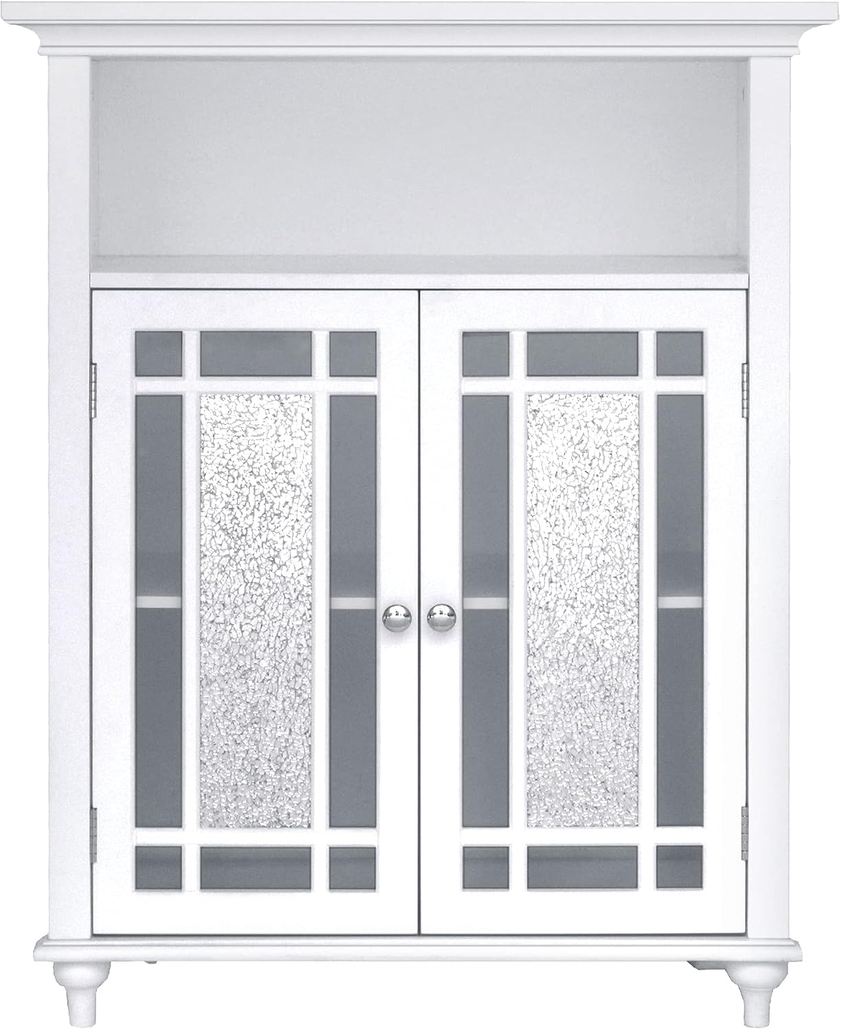 Teamson Home Windsor 26.5 in. x 34.02 in. 2-Door Freestanding Wooden Floor Cabinet with Adjustable Shelves for Storage Solutions in Bathrooms