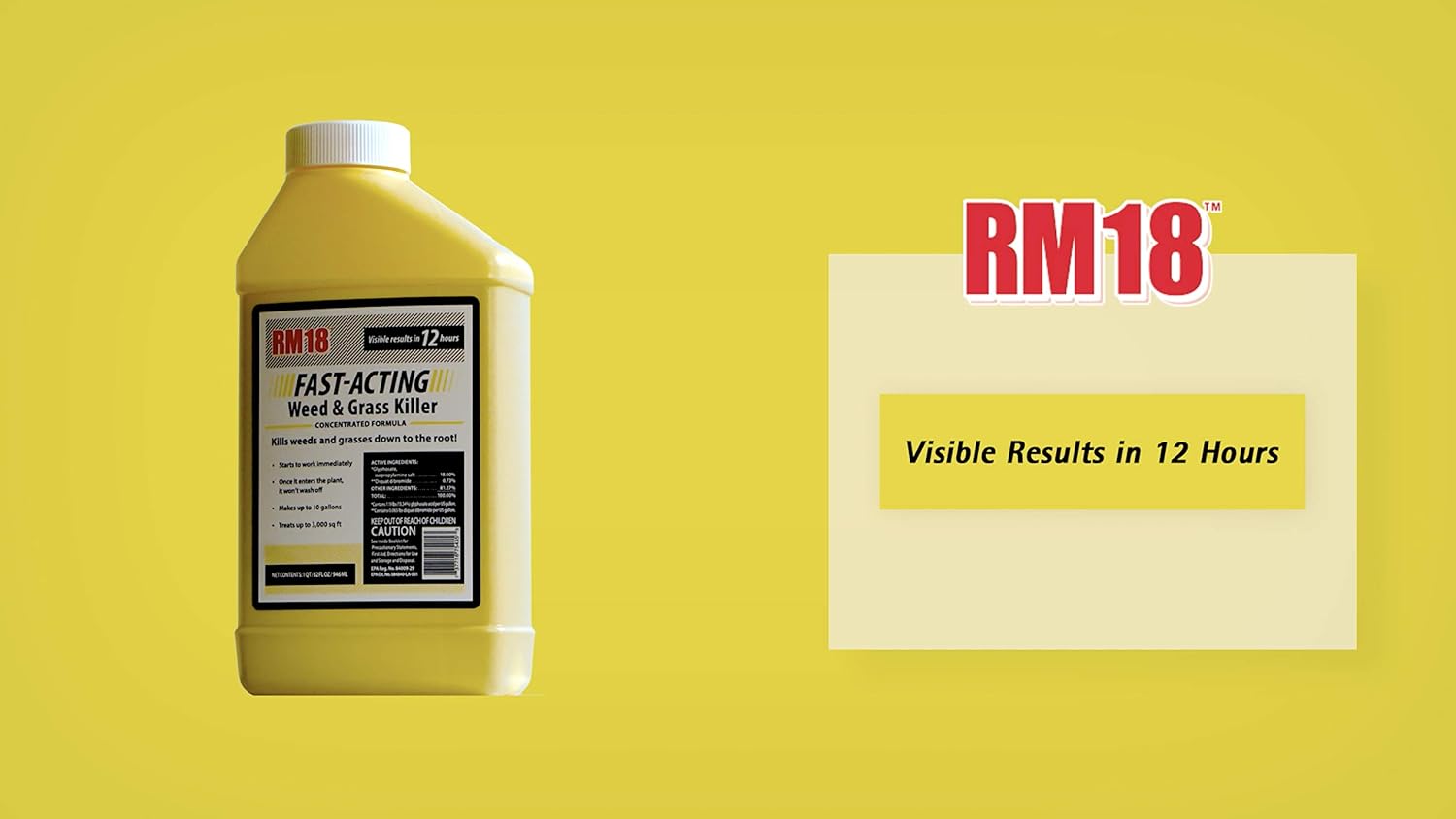 RM18 Fast -Acting Weed and Grass Killer, 64-ounce