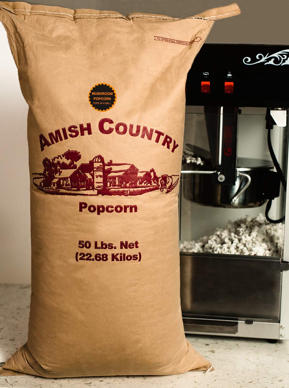 Amish Country Popcorn | 6 lb Bag | Mushroom Popcorn Kernels | Old Fashioned, Non-GMO and Gluten Free (Mushroom - 6 lb Bag)