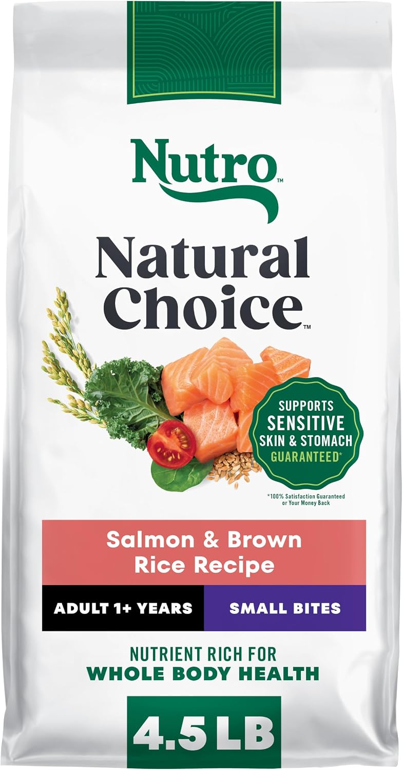 Nutro Natural Choice Small Bites Dry Dog Food, Lamb & Rice, 5 lb | Non-GMO, Real lamb #1 ingredient, no corn, wheat, soy, crafted in USA, supports energy, bones, muscles, dental health, skin