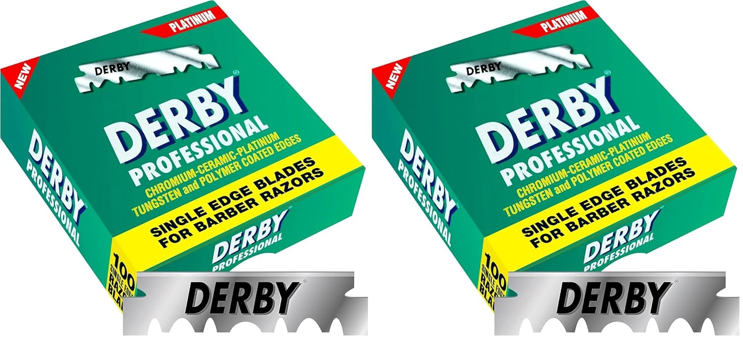 Derby Professional Single Edge Razor Blades, 100 Count