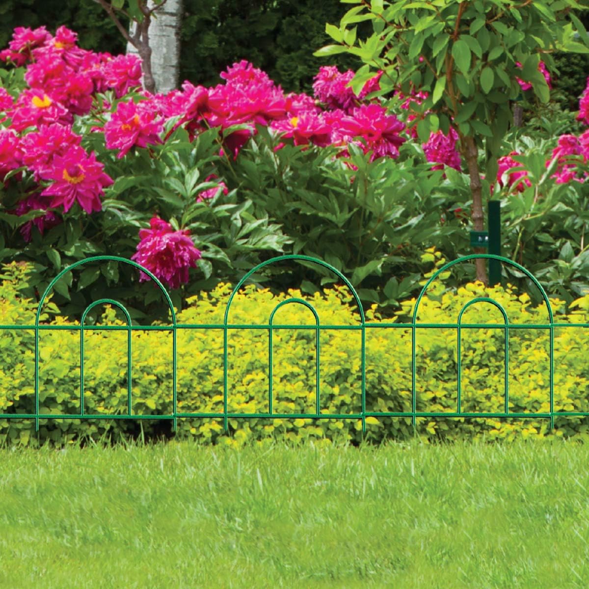 Origin Point Gard'n Border Round Folding Fence, Green, 10-Inch x 10-Feet