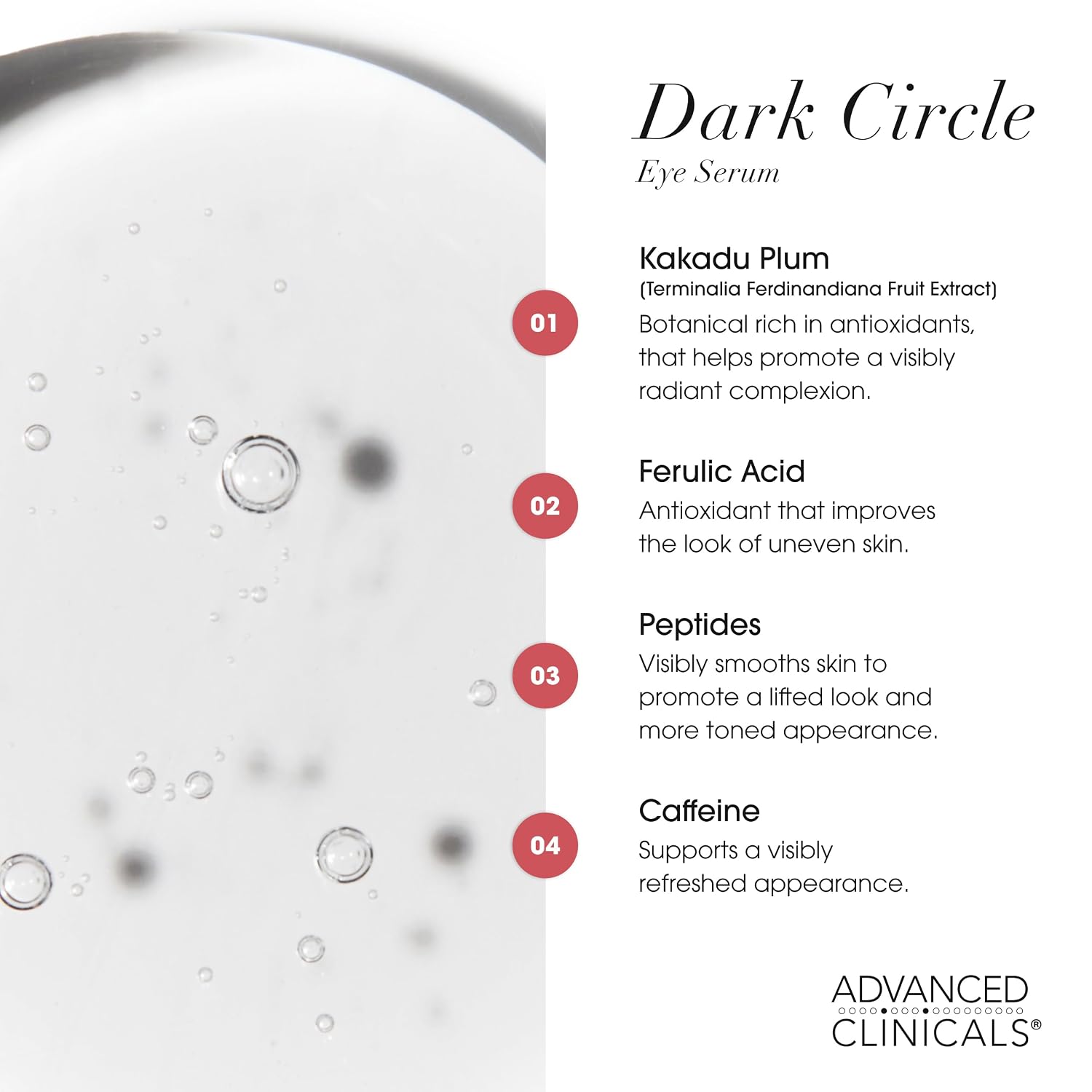 Advanced Clinicals Brightening Vitamin C Serum For Face With Glycolic Acid + Lactic Acid | Vitamin C Eye Serum Face Moisturizer For Improving Look Of Dark Spots & Uneven Complexion, 1.75 Fl Oz
