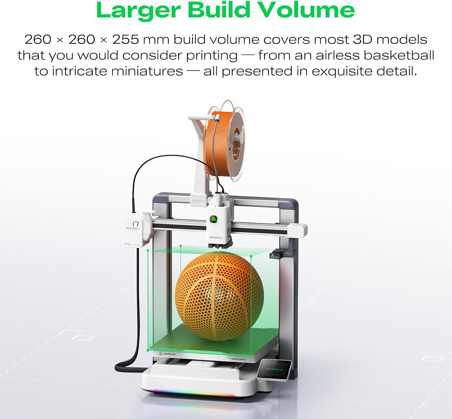 Creality SPARKX i7 Combo 3D Printer, Multi Color with CFS Lite High Speed AI Photo-to-3D Printing 95% Pre-Assemble Auto-Leveling Custom RGB Quick-Swap Essential Parts 10.24×10.24×10 inch