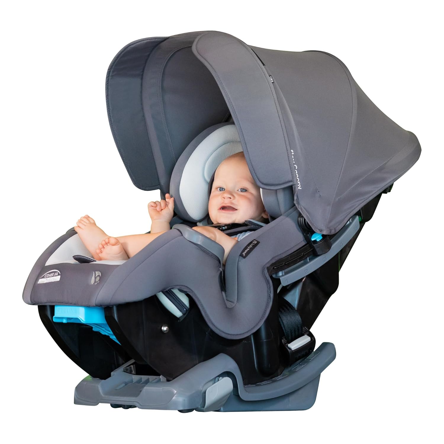 Baby Trend Cover Me™ 4-in-1 Convertible Car Seat, Vespa – Built-in Canopy, 4-Stage Growth System, Plush Comfort Padding, Multi-Position Recline