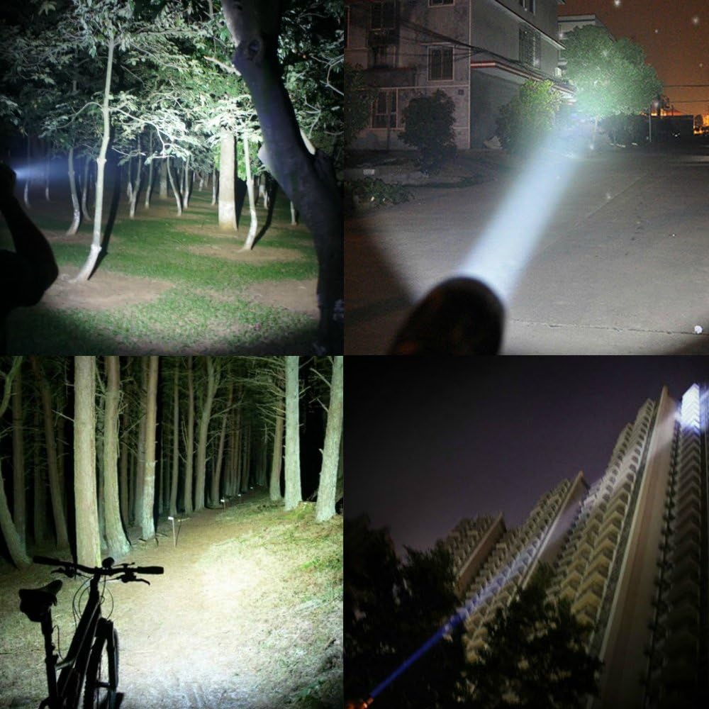 Rechargeable Tactical Flashlight LFX1000 (Rechargeable Battery and Charger Included) - High Lumens LED, Super Bright, Zoomable, 5 Modes