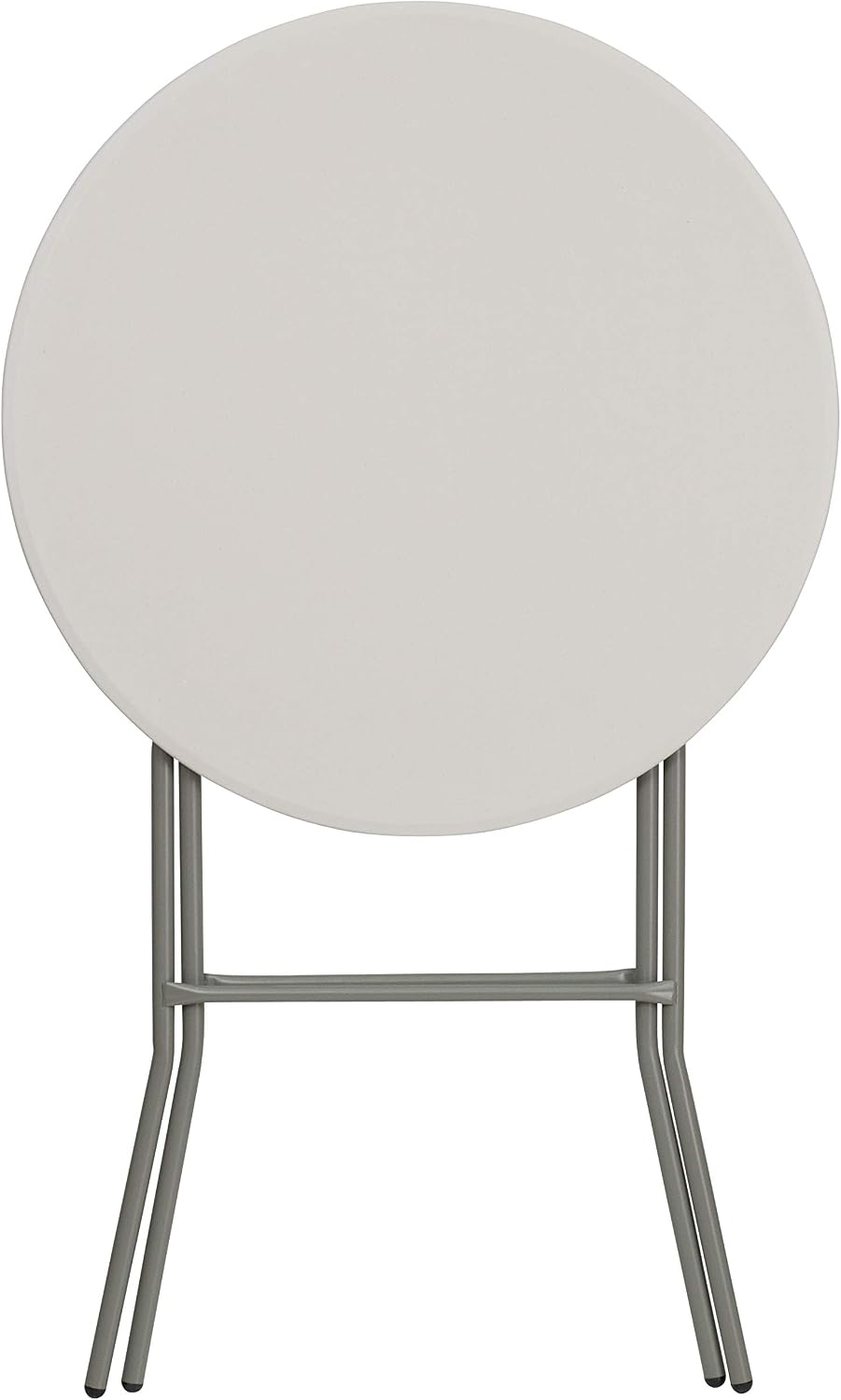 Flash Furniture Kathryn 31.5" Round All-Occasion Folding Bar Height Table for Parties and Commercial Events, Plastic Bar Height Folding Table, White