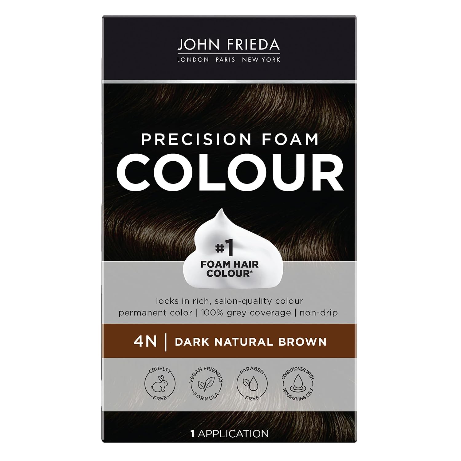 John Frieda Precision Foam Colour Light Natural Blonde 9N, 1 Application | Full Gray Coverage, Anti-Fade Color, Light Blonde Tone, Deep Saturation, Easy Foam Application