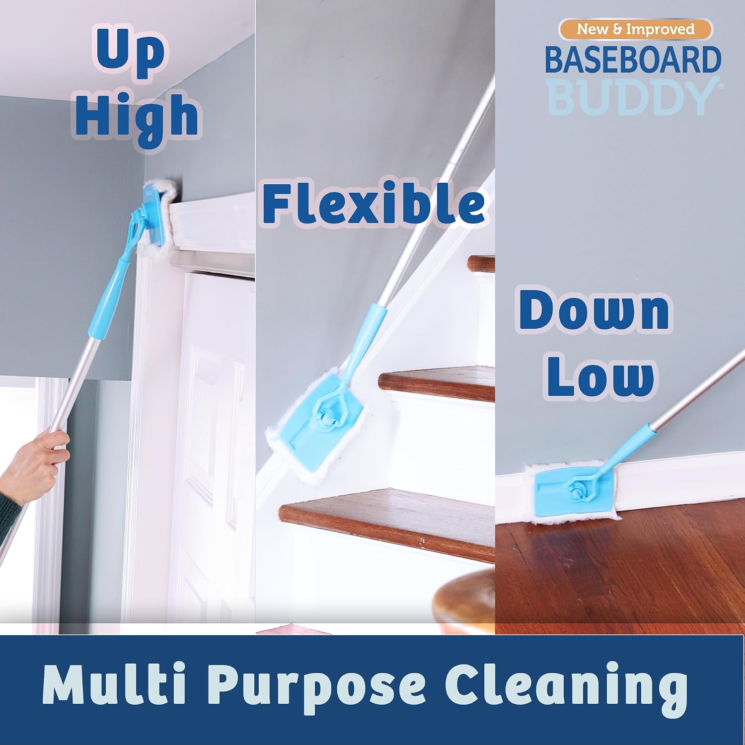 Baseboard Buddy | Lightweight Home Cleaning Essential, Perfect for Baseboards, Moldings & Walls