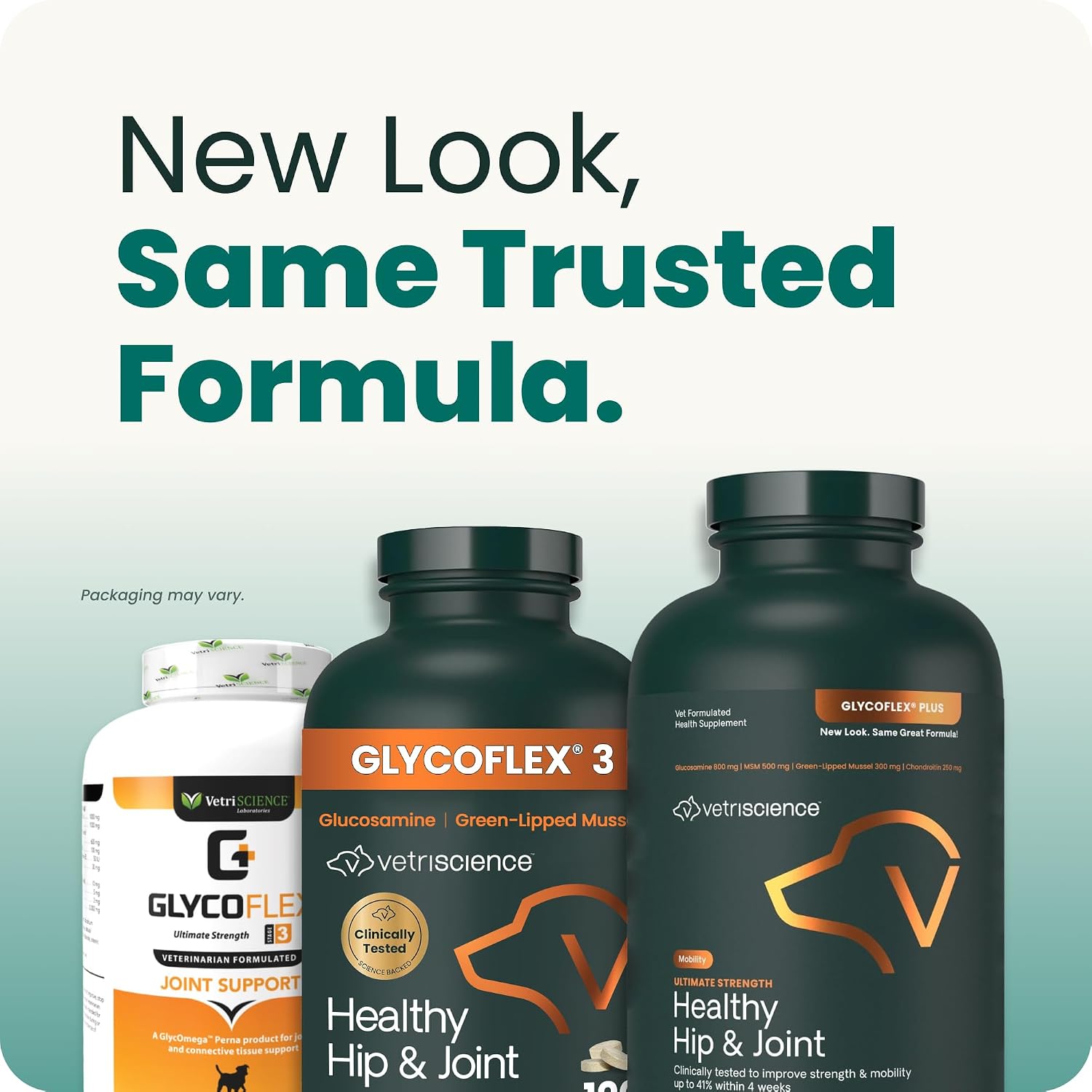 VetriScience Glycoflex 3 Clinically Proven Hip and Joint Supplement for Dogs - Maximum Strength Dog Supplement with Glucosamine, MSM, Green Lipped Mussel & DMG - 120 Count