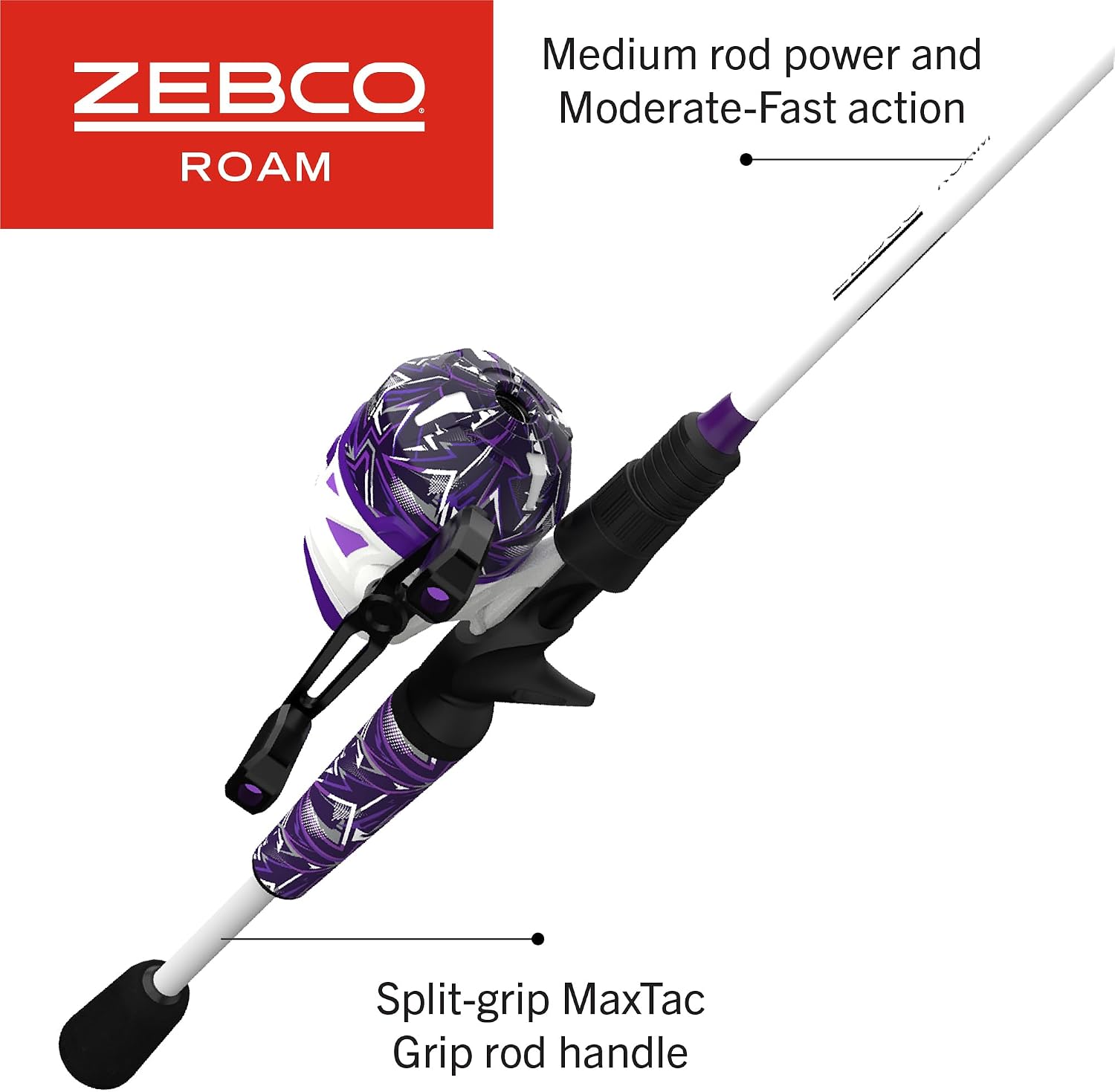 Zebco Roam Spincast Reel and Fishing Rod Combo