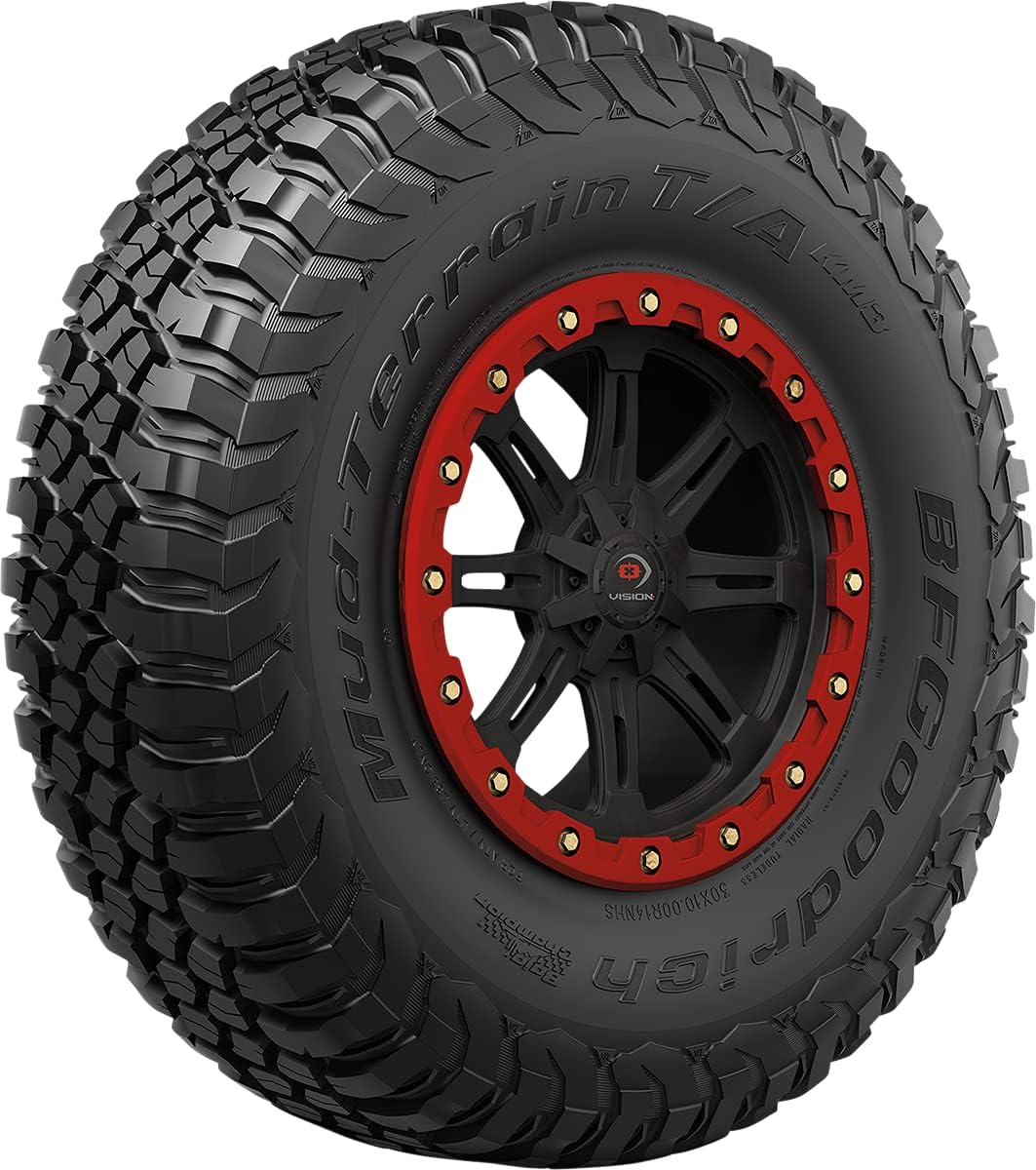 BFGoodrich Mud Terrain T/A KM3 Radial Car Tire for Light Trucks, SUVs, and Crossovers, 32x10.00R15NHS/8PR Q 124Q | ATV & UTV Mud Terrain All Season Traction 124Q Rated D (8 Ply) Radial Construction Raised Black Letters Tire