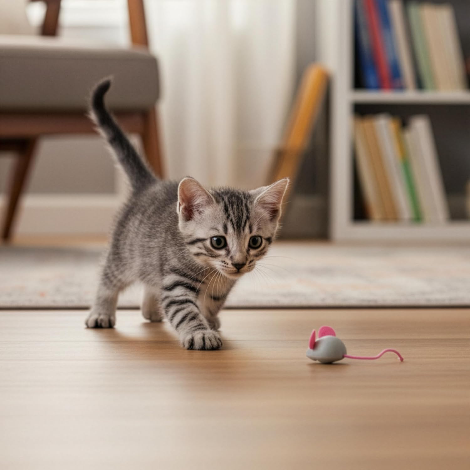 SmartyKat Marble Mouse Rolling Marble Cat Toy, Unpredictable Wobble Action for Solo Chase & Pounce for Cats & Kittens, One Size