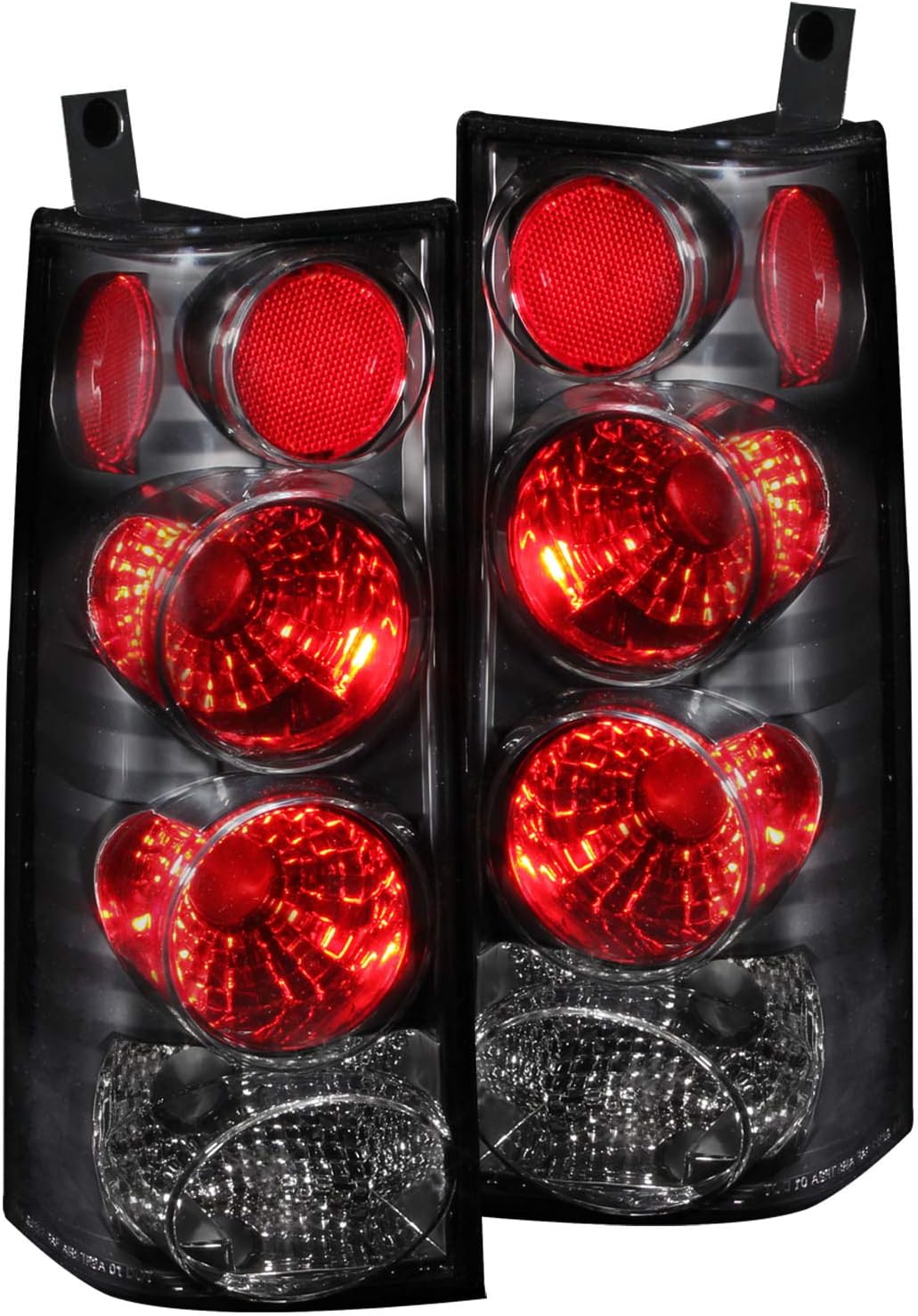 Anzo USA 211090 Chevrolet/GMC Black Tail Light Assembly - (Sold in Pairs)
