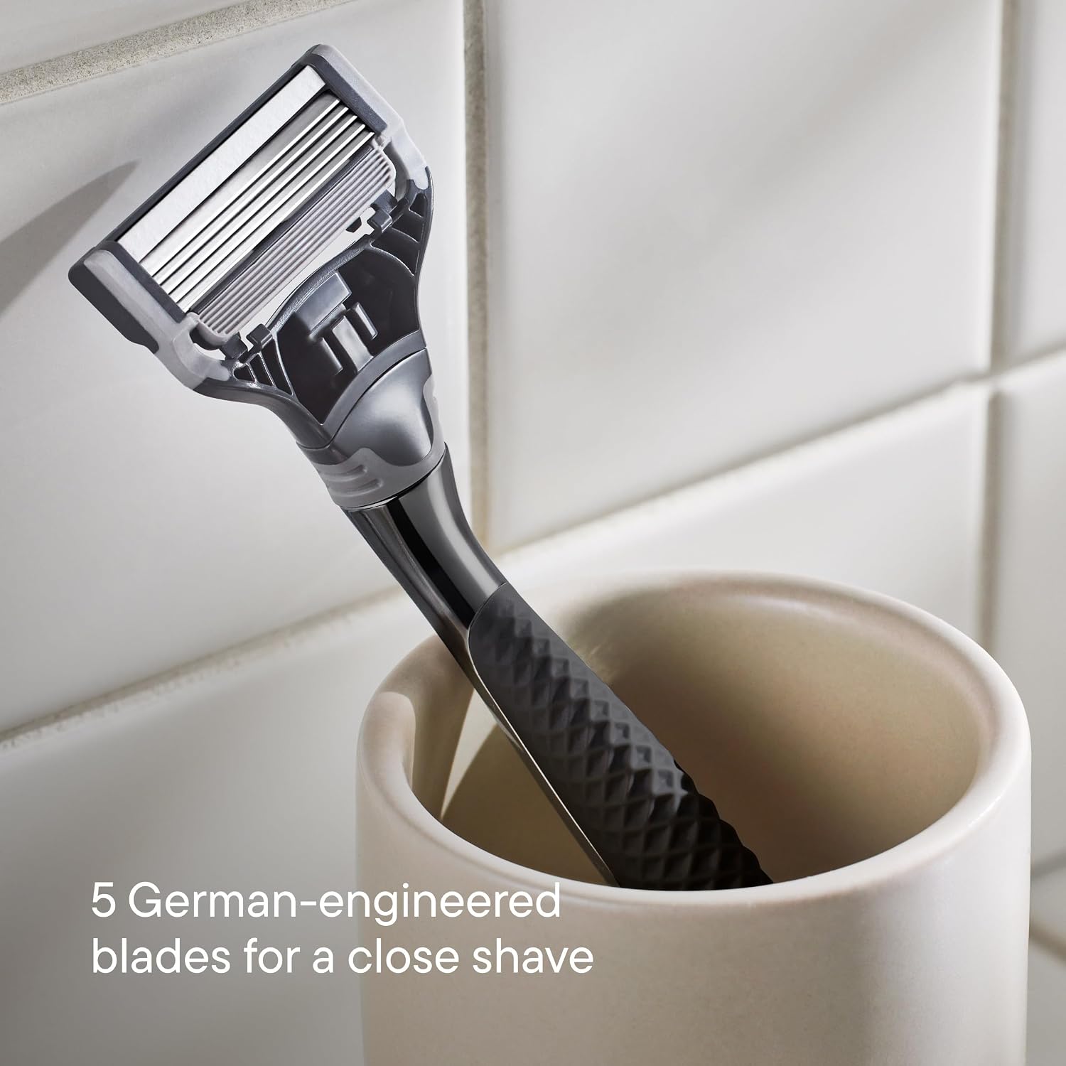 Harry's Original Shaving Kit for Men - Razor Handle, 3 Refills, Shave Gel