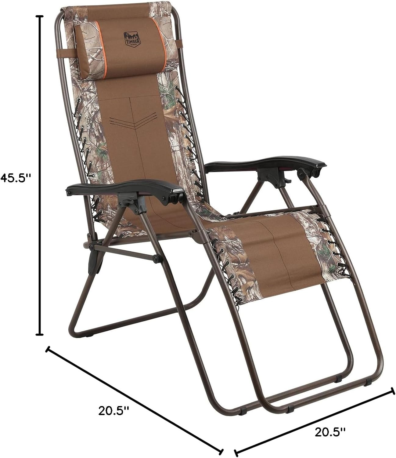 TIMBER RIDGE Zero Gravity Chairs, Folding Recliner Chair Padded with Cup Holder and Headrest