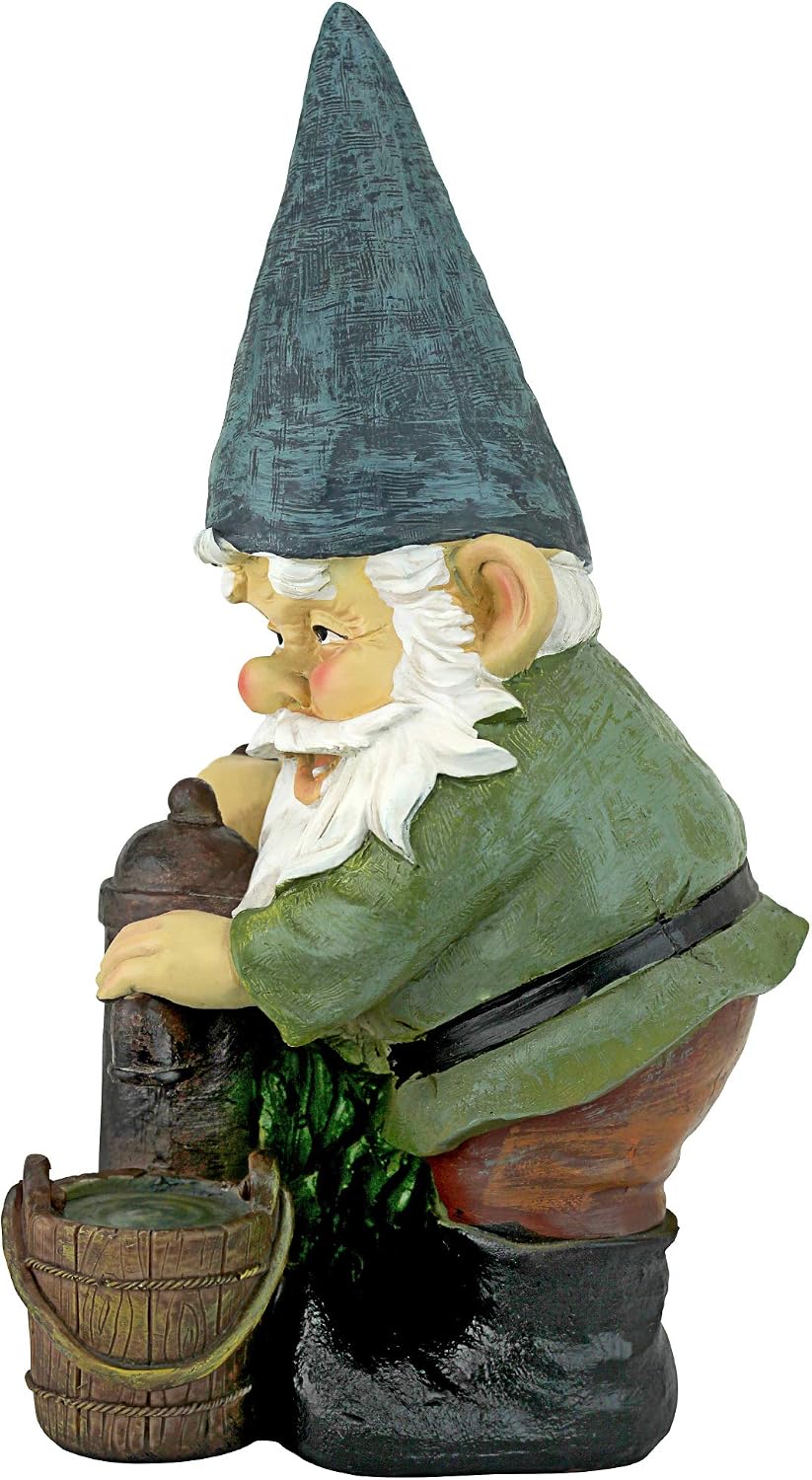 Design Toscano Garden Gnome Statue - Digger The Gnome - Outdoor Garden Gnomes - Funny Lawn Gnome Statues