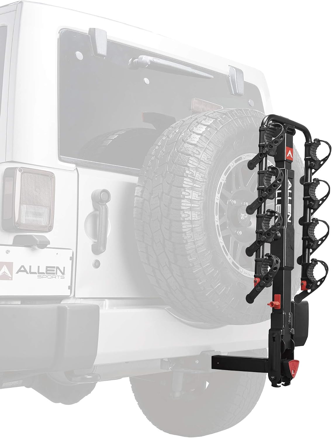 Allen Sports Deluxe 4-Bike Hitch Mount Rack (2-Inch Receiver) , Black