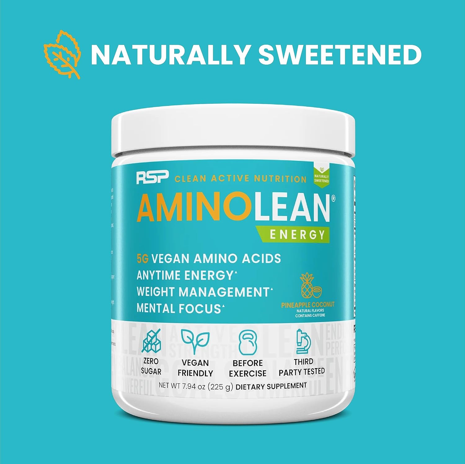 AminoLean Natural Pre Workout Powder - Amino Energy with Vegan Amino Acids