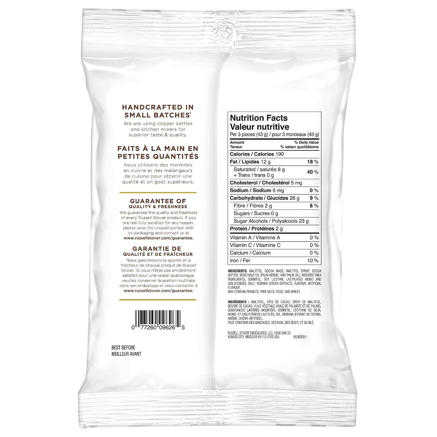 Russell Stover Sugar Free Dark Chocolate Medallions, 3 oz. Bag (270215)