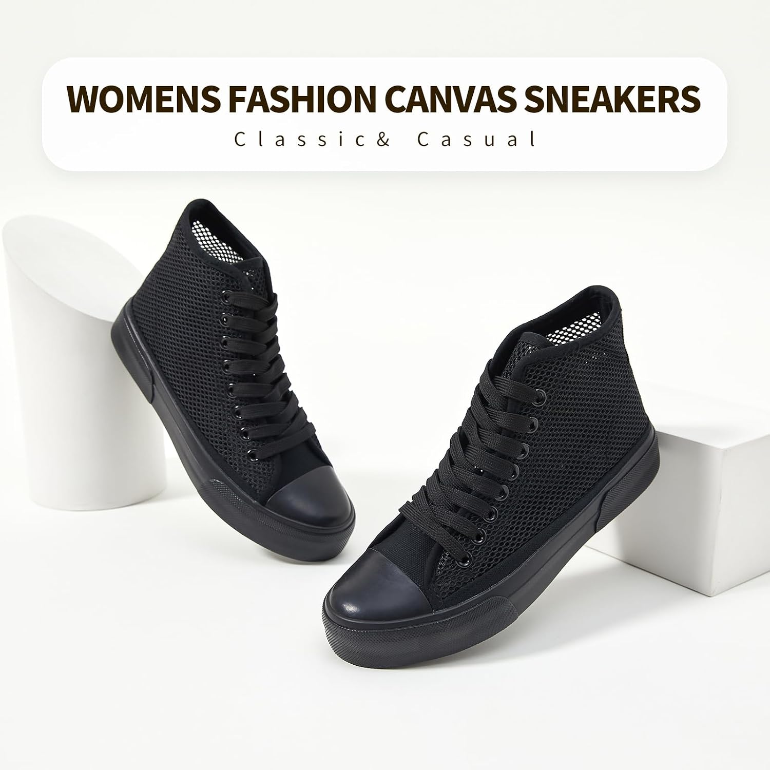 hash bubbie High Top Canvas Sneakers Fashion Walking Shoes