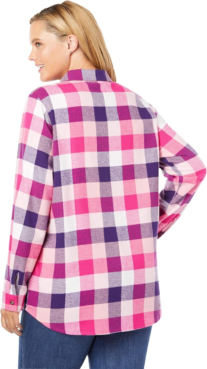 Woman Within Classic Flannel Shirt