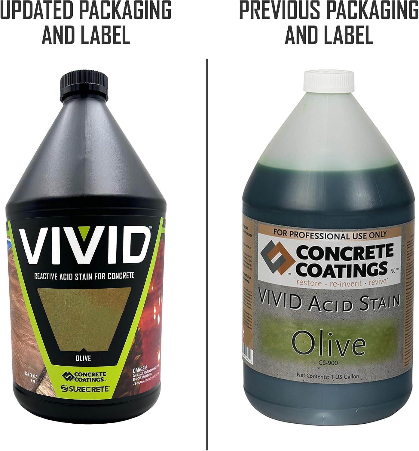 CC Concrete Coatings Vivid Acid Stain for Concrete | Weathered Terracotta | 4 oz Tester
