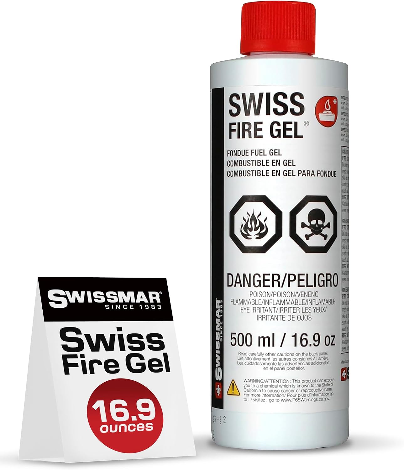 Swissmar Fire Gel Refill - Ideal for Fondue Fuel Burners & Portable Stove, Fluid Fuel Refill for Indoor & Outdoor Use, Lighter Fluid, Burns Longer - 16.9 Ounce