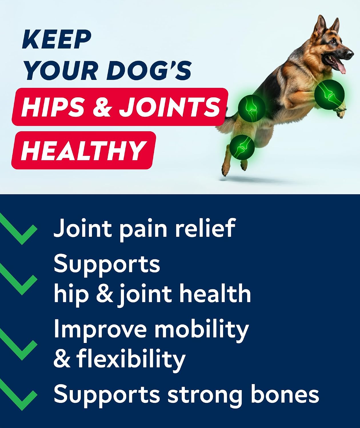Advanced Glucosamine for Dogs, Chondroitin & MSM Hip Joint Supplement Chews