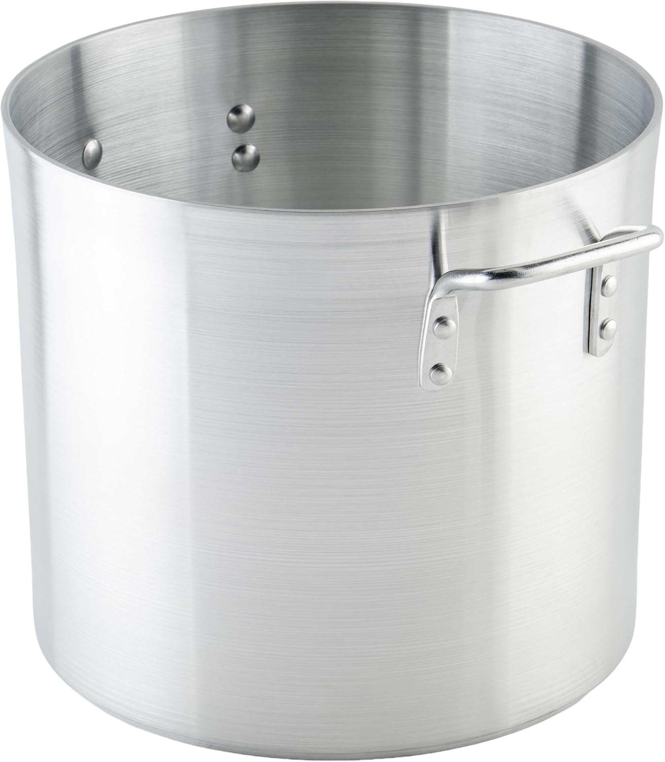 Winco 20 qt Aluminum Heavy-Duty Stock Pot | Thick walls, Riveted handles, Wide base, Great for Stocks, Soups, Pasta and Batch Cooking