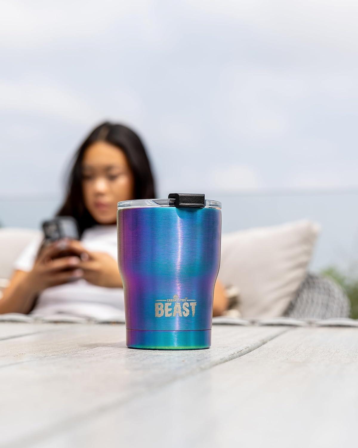 Beast 30 oz Tumbler Stainless Steel Vacuum Insulated Coffee Ice Cup Double Wall Travel Flask (Cupcake Pink)