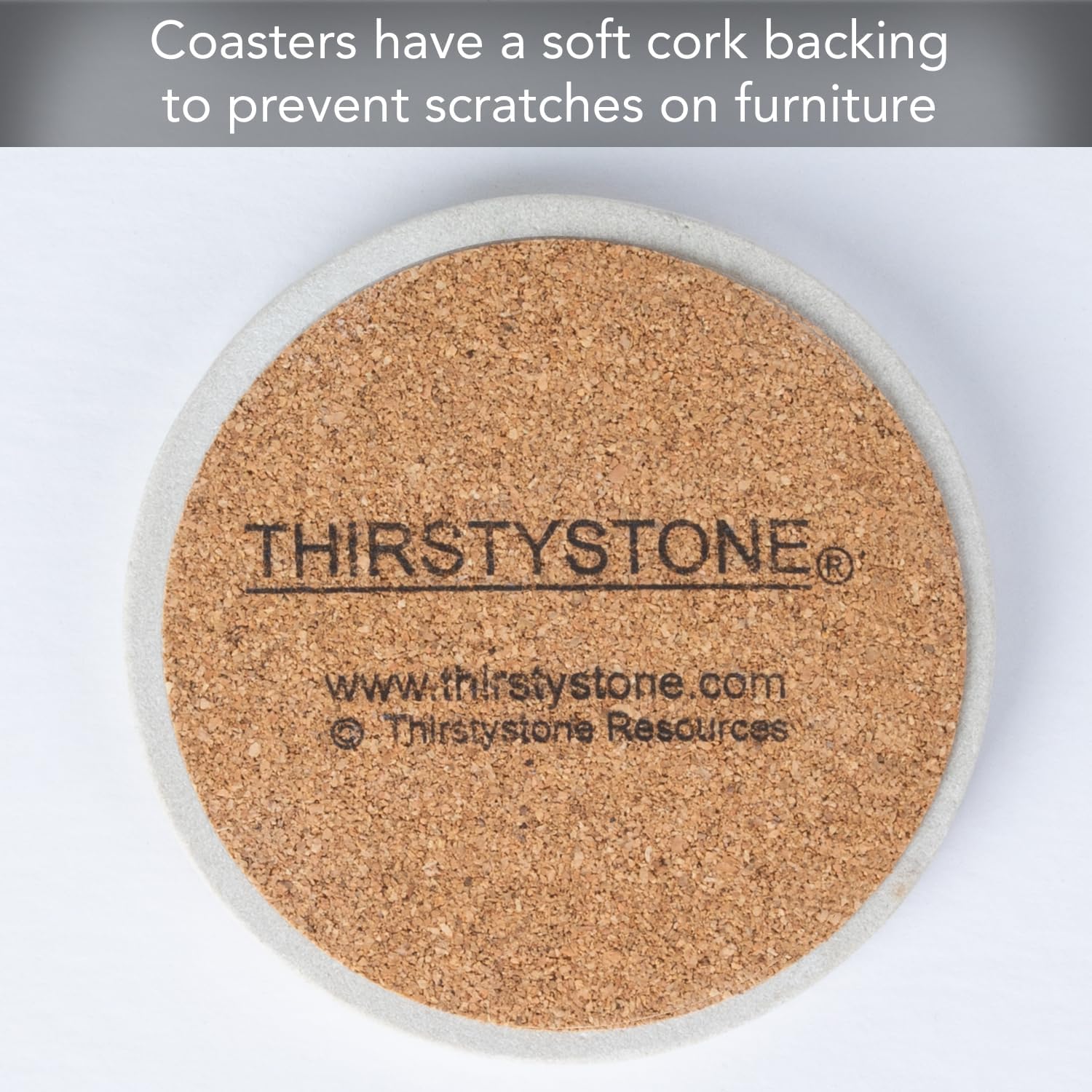 Thirstystone Absorbent Drink Coaster Set Fleur de Lis | 4" Diameter, Manufactured in the USA, Absorbent