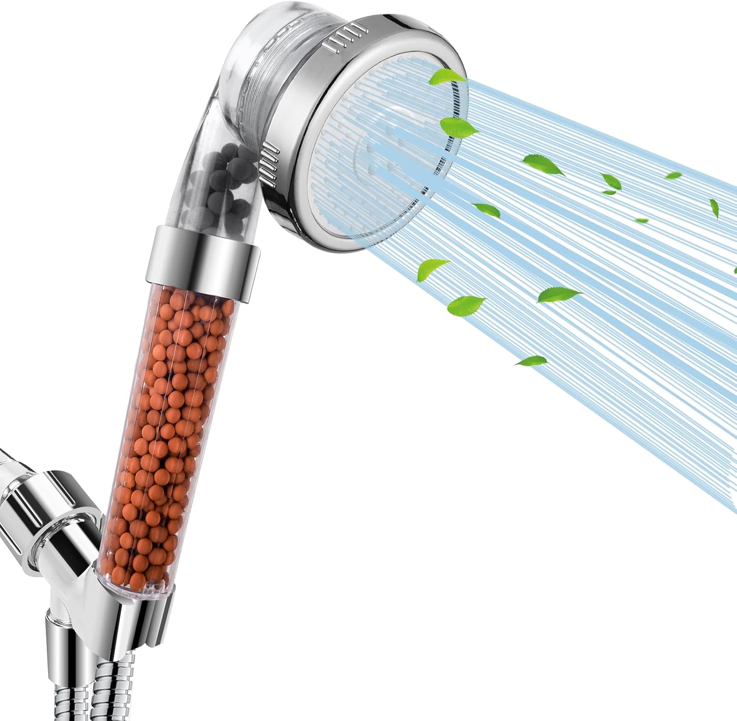 Filtered Shower Head with Handheld, High Pressure, for Hard Water