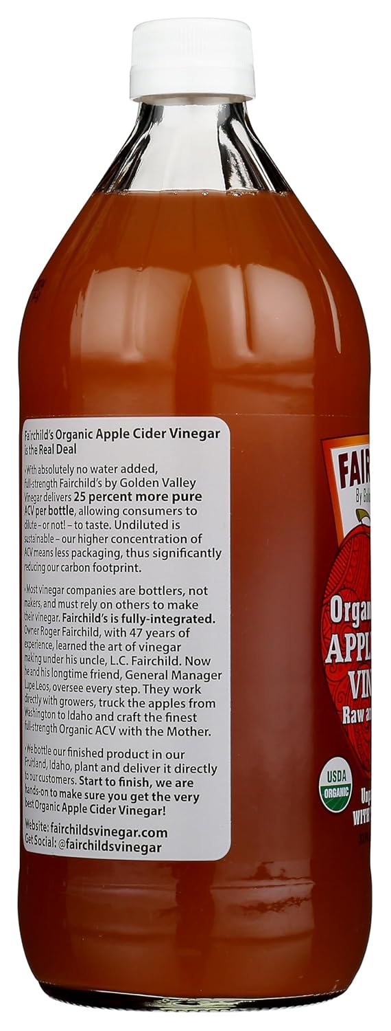 Fairchild's Organic Raw & Unfiltered Apple Cider Vinegar, 32 FZ
