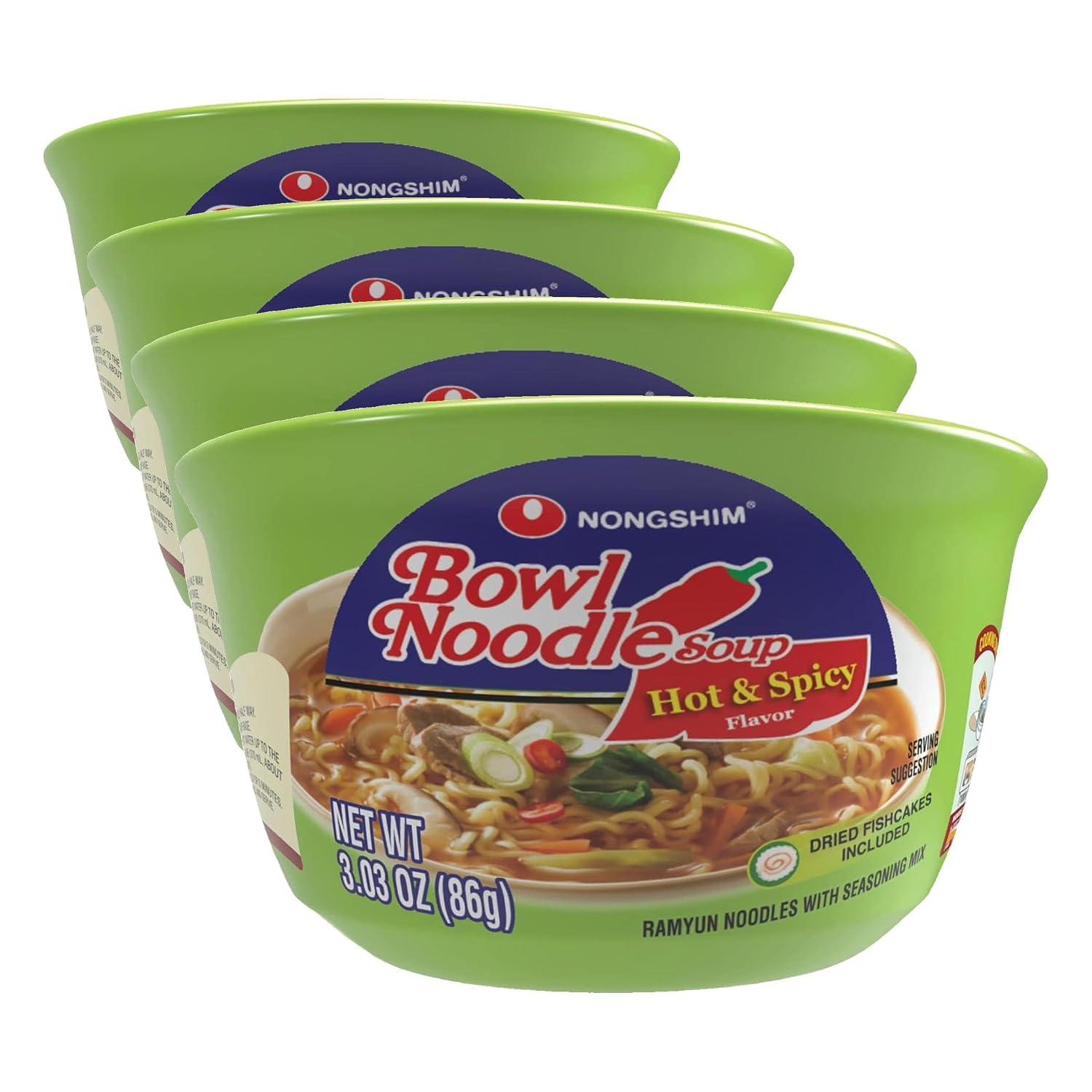 Nongshim HOT & SPICY Noodle Soup, 3.03 Ounce (Pack of 1)