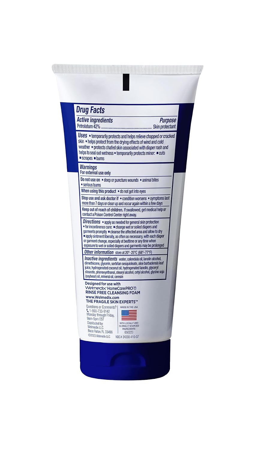 Welmedix Healing Ointment for Dry Skin - Skin Protection Barrier Cream | Hospital Grade Intensive Healing Ointment - Moisturizer for Very Dry, Cracked Skin - 5oz Tube