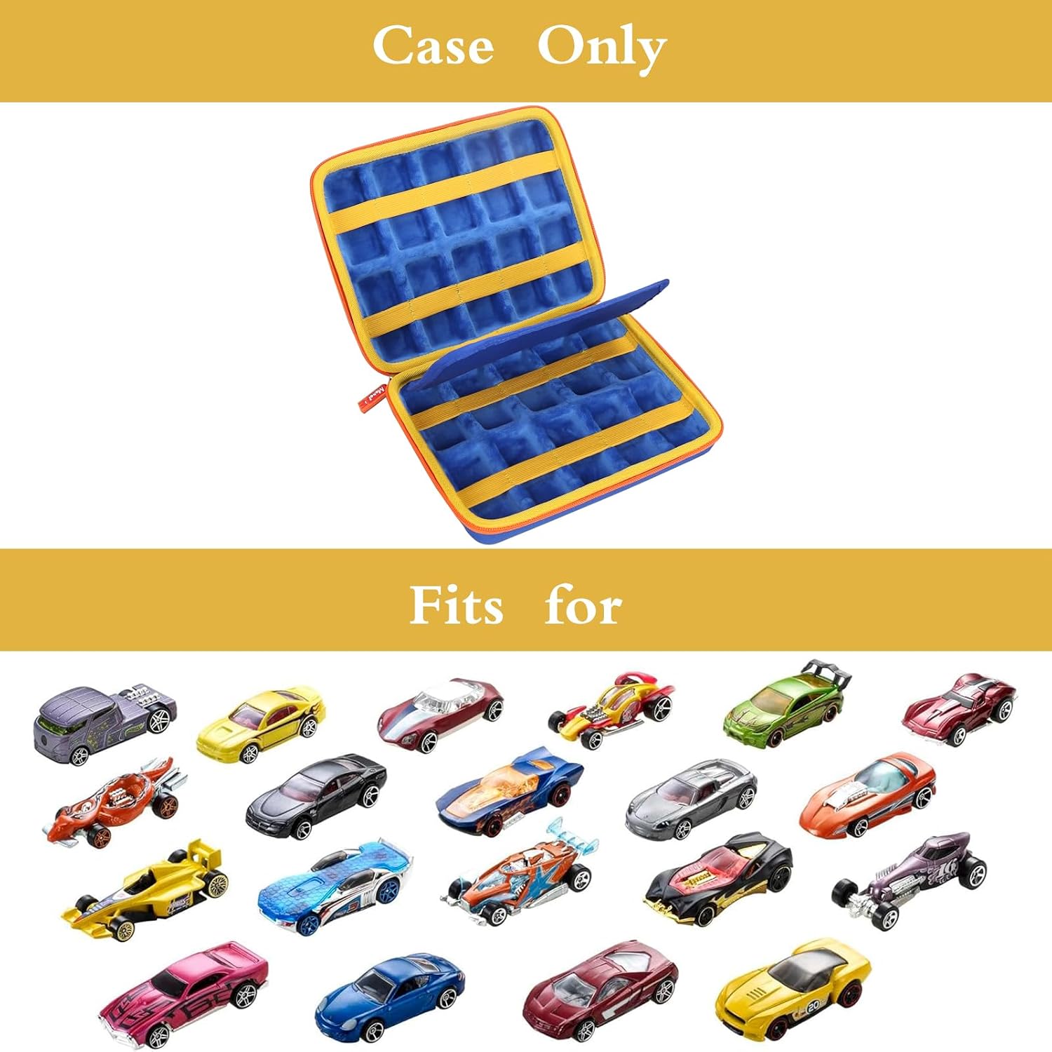 Mchoi Hot Wheels Case Storage for HOT WHEELS20 Cars, Toy Car Organizer for Your Matchbox Cars Storage, Case Only