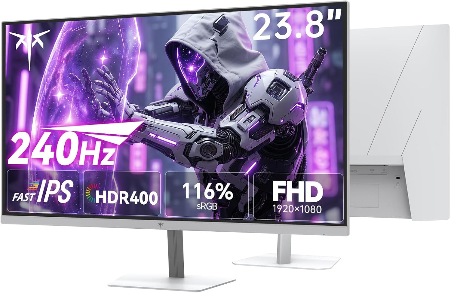 KTC 24.5 Inch Gaming Monitor, 180Hz OC 200Hz Monitor FHD, Fast IPS, H25T7 | 1080P Monitors 1ms, 128% sRGB HDR10, Adaptive Sync, HDMI DP, VESA Tilt Adjustable for Xbox PS5 Switch, HDMI Cable Inc.
