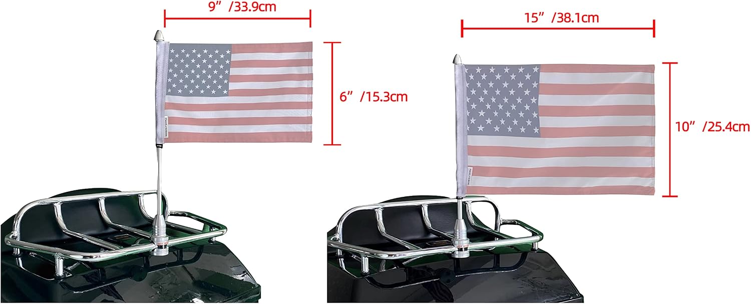 Motorcycle Flag 6 x 9 Or 10 x 15 Inch (6"X9", USA)