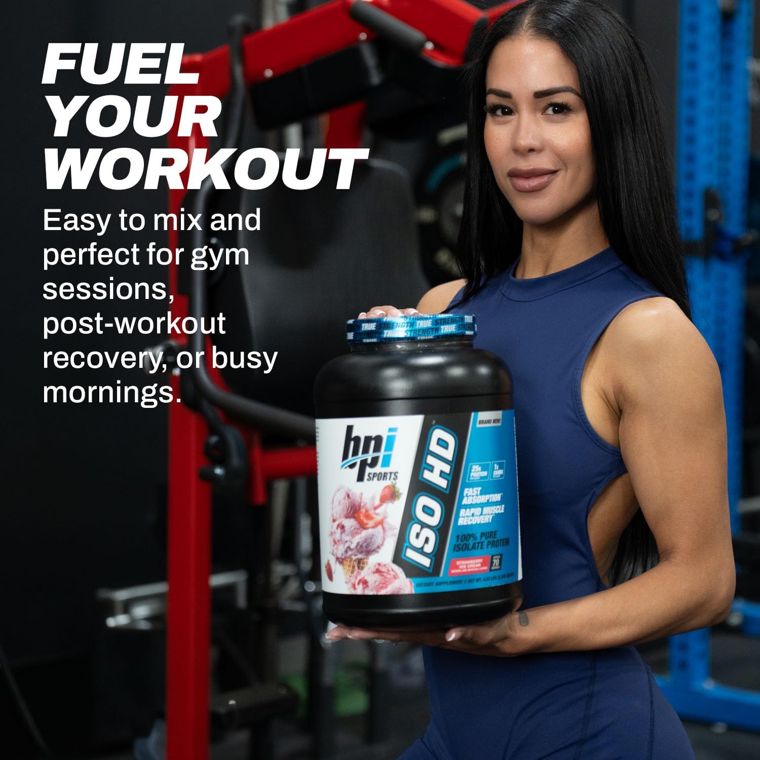 BPI Sports ISO HD Isolate Protein Powder – 100% Whey Isolate, Protein Powder for Muscle Gain - Chocolate Brownie, 5.4 Pounds - 69 Servings