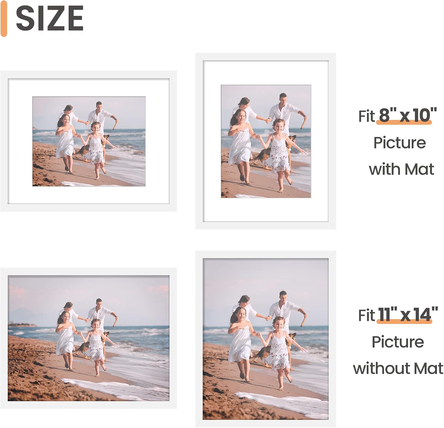 upsimples 12x12 Picture Frame, Gallery Glass Poster Frames Set of 3, Black