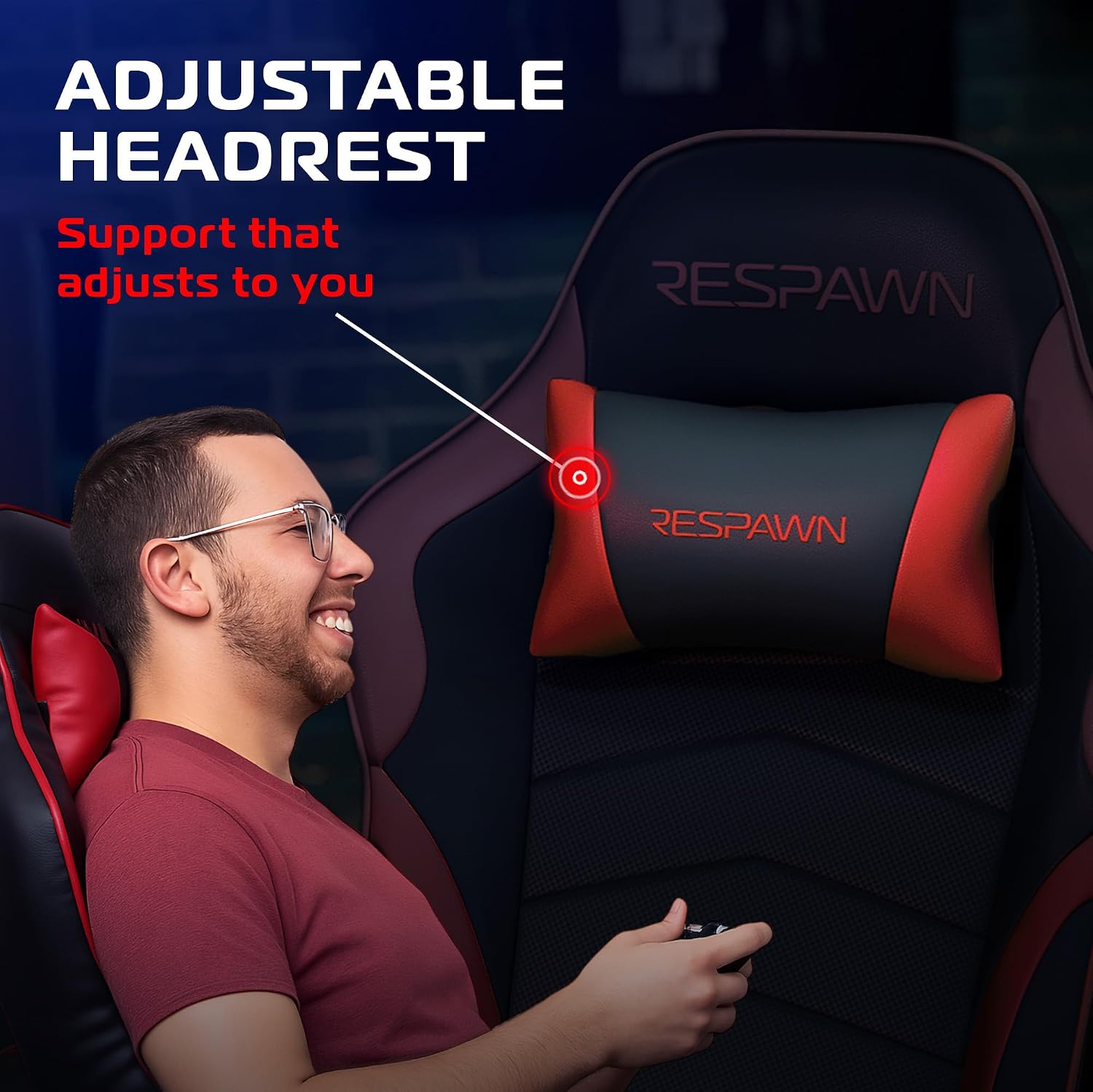 Respawn 900 Gaming Recliner Chair with Footrest, Cup Holder and Swivel