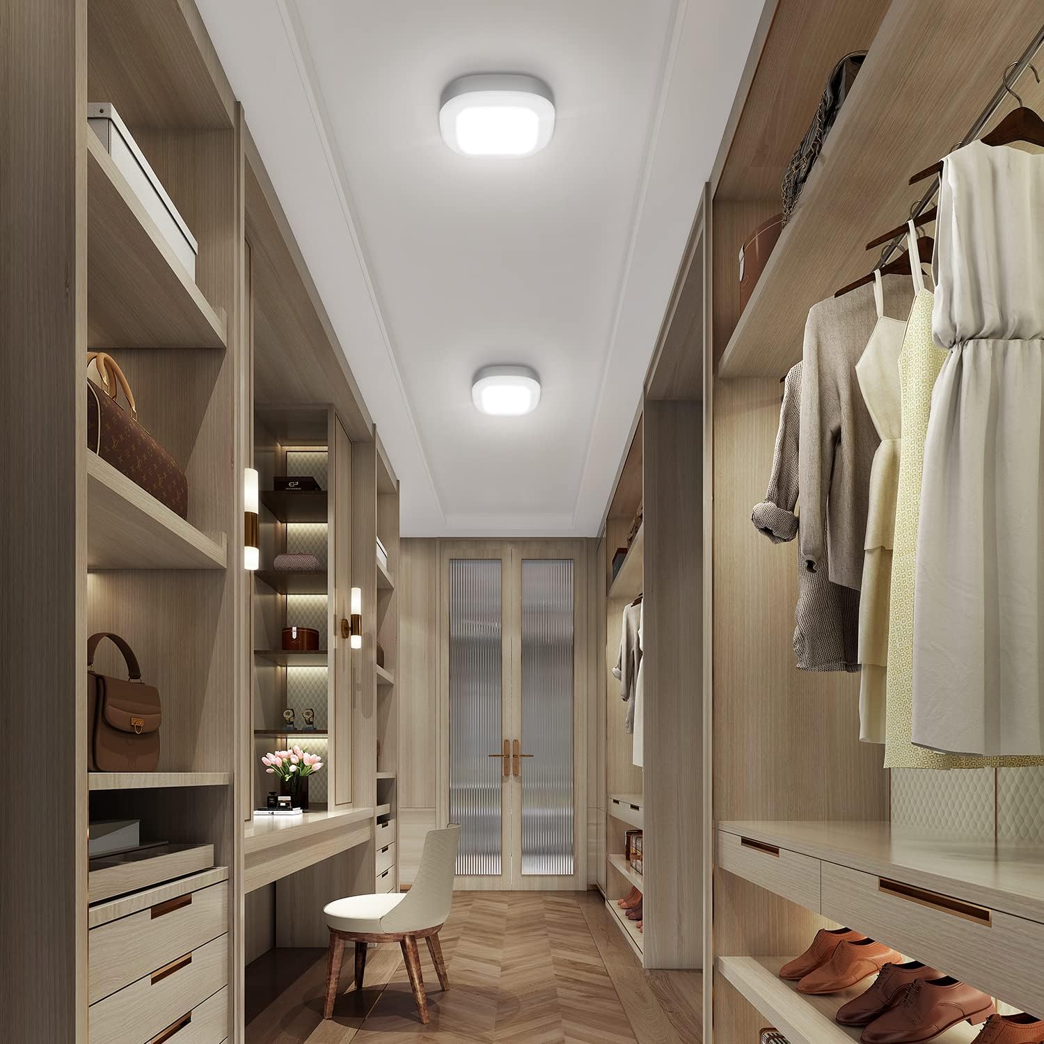 Motion Sensor LED Ceiling Light Battery Operated, Wireless 300LM Indoor